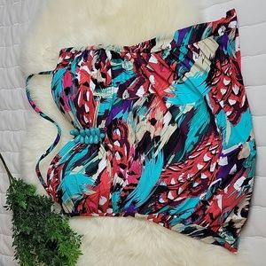 La Blanca Floral Bandeaukini Size 6